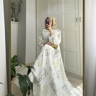 Desenli elbise 