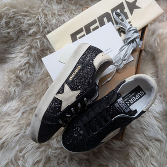 Golden Goosw Glitter Black