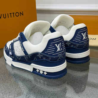 LV Trainer Blue Sneakers