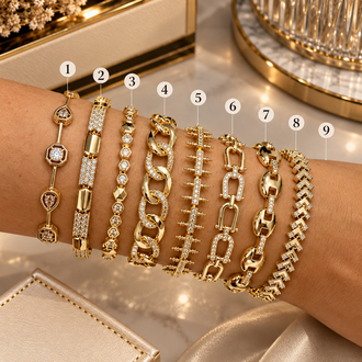 14K Altın Premium Kaplama Bileklikler VI