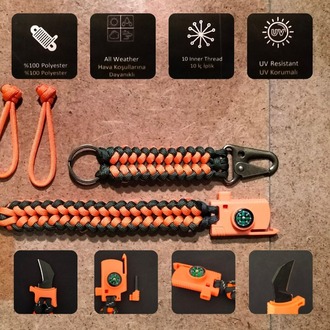 SURVIVAL BRACELET MODEL 848 BIÇAKLI SET