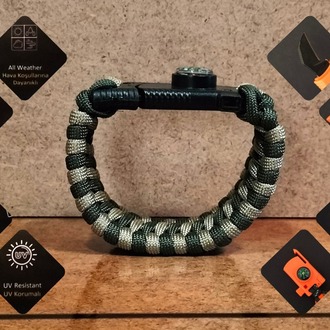 SURVIVAL BRACELET MODEL 808 BIÇAKLI