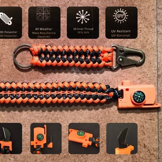 SURVIVAL BRACELET MODEL 868 BIÇAKLI SET