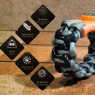 SURVIVAL BRACELET MODEL 818 BIÇAKLI