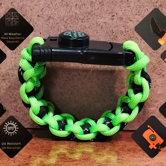 SURVIVAL BRACELET MODEL 818 BIÇAKLI