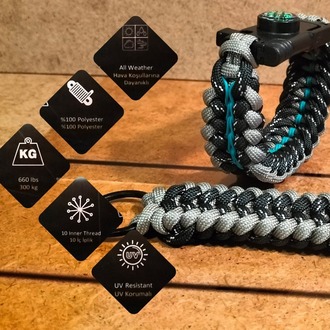 SURVIVAL BRACELET MODEL 868 BIÇAKLI SET