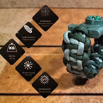SURVIVAL BRACELET MODEL 818 BIÇAKLI