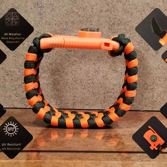 SURVIVAL BRACELET MODEL 808 BIÇAKLI