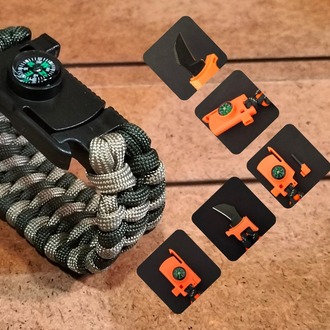 SURVIVAL BRACELET MODEL 808 BIÇAKLI