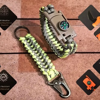 SURVIVAL BRACELET MODEL 868 BIÇAKLI SET