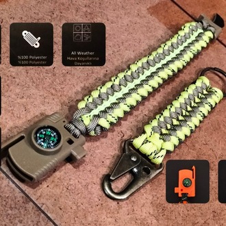 SURVIVAL BRACELET MODEL 868 BIÇAKLI SET