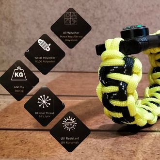 SURVIVAL BRACELET MODEL 818 BIÇAKLI