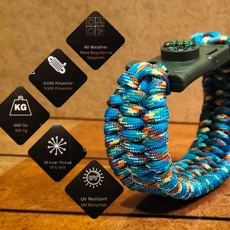 SURVIVAL BRACELET MODEL 808 BIÇAKLI