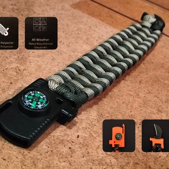 SURVIVAL BRACELET MODEL 808 BIÇAKLI