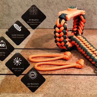 SURVIVAL BRACELET MODEL 848 BIÇAKLI SET