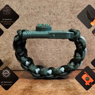 SURVIVAL BRACELET MODEL 818 BIÇAKLI