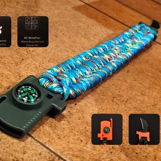 SURVIVAL BRACELET MODEL 808 BIÇAKLI