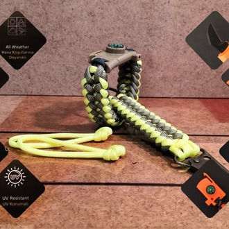 SURVIVAL BRACELET MODEL 848 BIÇAKLI SET