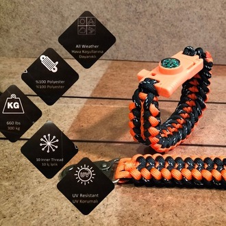 SURVIVAL BRACELET MODEL 868 BIÇAKLI SET