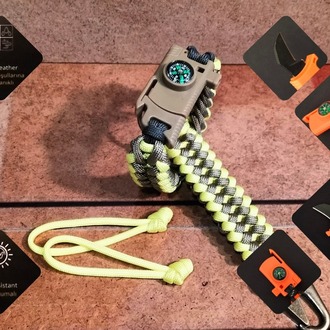 SURVIVAL BRACELET MODEL 848 BIÇAKLI SET