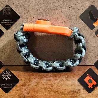 SURVIVAL BRACELET MODEL 818 BIÇAKLI