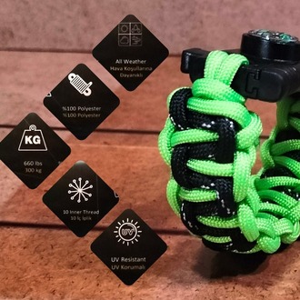 SURVIVAL BRACELET MODEL 818 BIÇAKLI