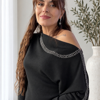 Bluz kayık yaka
