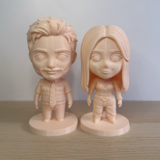 Kişiye Özel 3D Figür Çift Boyama Seti (15 CM)