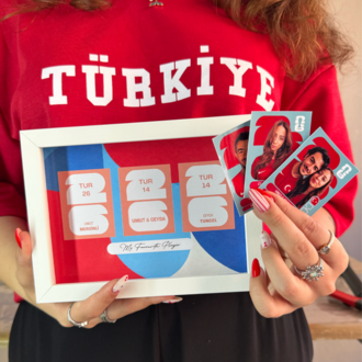 Dünya Kupası Kişiye Özel 3'LÜ Sticker Albüm Çerçevesi