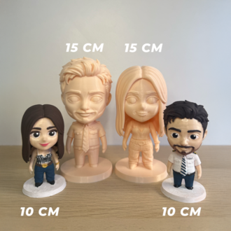 Kişiye Özel 3D Figür Boyalı Çift Figürü (10 CM)