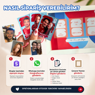 Dünya Kupası Kişiye Özel 3'LÜ Sticker Albüm Çerçevesi