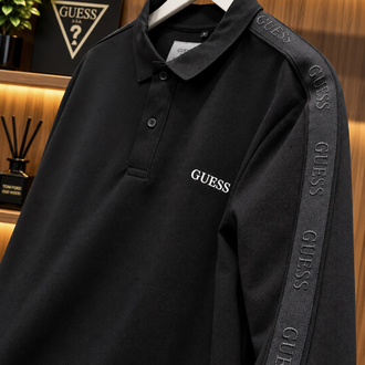 GUESS YAKALI BLACK KOL DETAY PREMİUM