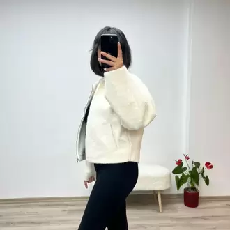 Kısa Kaşe Fermuarlı Kaban