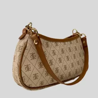 MONOGRAM DESENLİ KISA SAPLI MİNİ EL VE OMUZ ÇANTASI