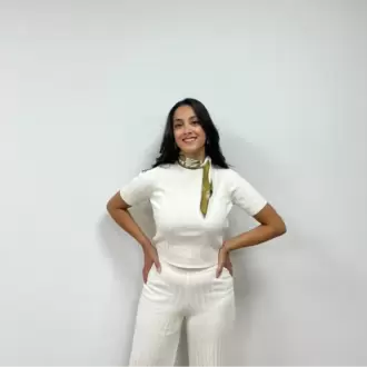 Fitilli Triko Takım - EKRU