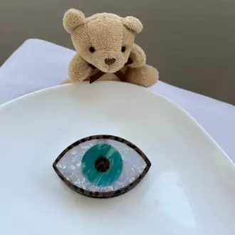 Leopar Çerçeveli Göz Toka - TURKUAZ