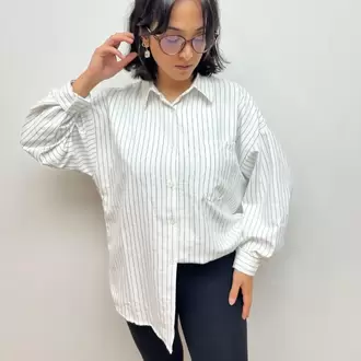 Rahat Kalıp Oversize Gömlek - BEYAZ