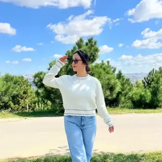 VAZIRADK Dikiş Detaylı Rahat Kazak - KREM