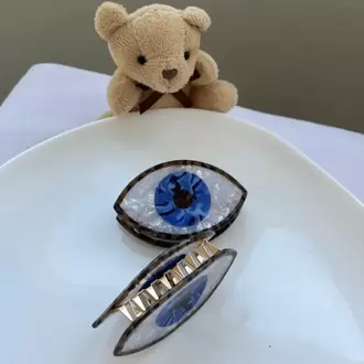 Leopar Çerçeveli Göz Toka - MAVİ