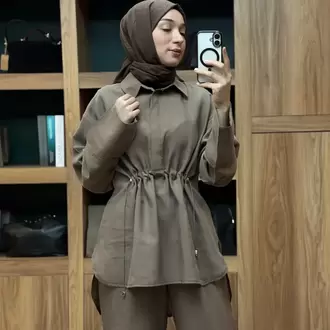Ön Kısa Arka Uzun Bel Büzgü Detaylı Takım
