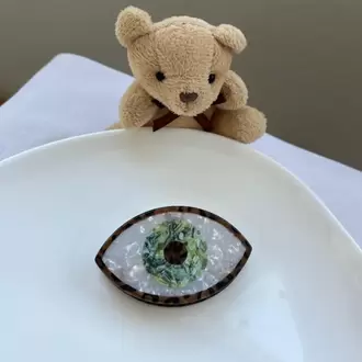 Leopar Çerçeveli Göz Toka - YEŞİL