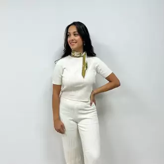 Fitilli Triko Takım - EKRU