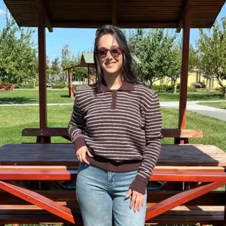 Çizgili Polo Yaka Kazak - KAHVERENGİ