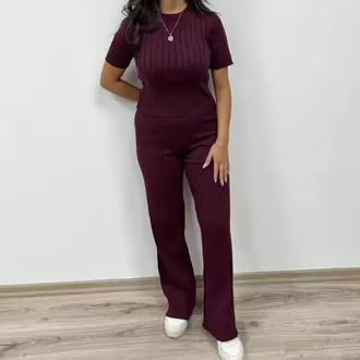 Fitilli Triko Takım - BORDO
