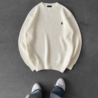 A Kalite PL Triko Sweatshirt - Beyaz