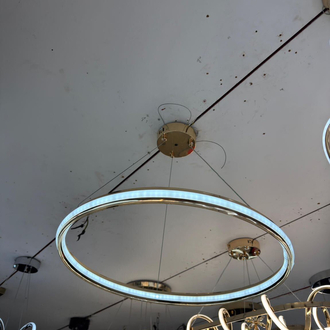 Modern Altın tek Halkalı LED Avize