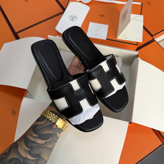 Hermes Oran Sandal Black (Original Full Set)