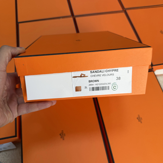 Hermes Oran Sandal Brown (Original Full Set)