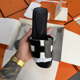 Hermes Oran Sandal Black (Original Full Set)
