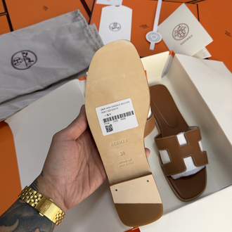 Hermes Oran Sandal Brown (Original Full Set)